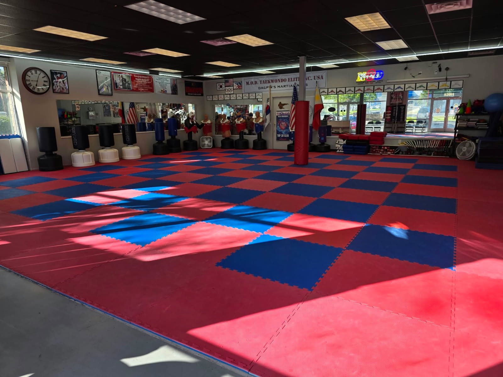 MOD Taekwondo Harrisville training floor
